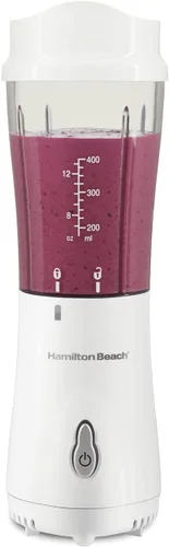 Miniatura 2 de Hamilton Beach Licuadora portátil para batidos y batidos con taza de viaje y tapa sin BPA de 14 onzas y licuadora portátil para batidos y batidos