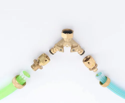 Miniatura 6 de never break NPT3/4 - Válvula desviadora de latón macizo de cobre de dos salidas, conector rápido de grifo de latón resistente de 2 vías, conector