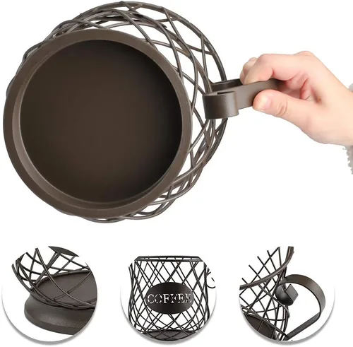 Miniatura 4 de TreeLen Soporte para tazas de café K, organizador de almacenamiento de cápsulas K, soporte para tazas Keurig para encimeras, soportes Kcup