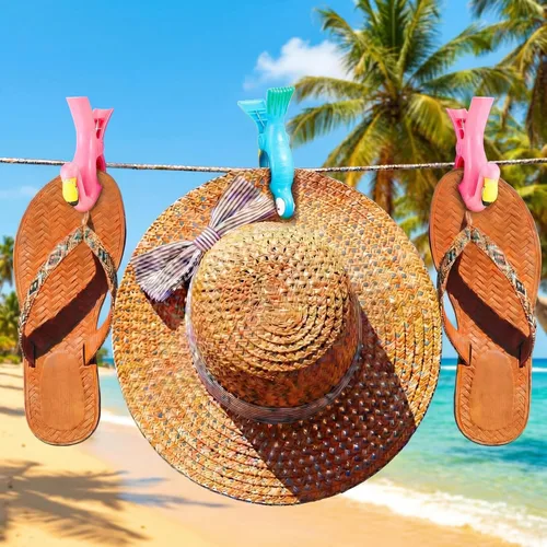 Miniatura 5 de Waydress 4 clips para toallas de playa, tamaño gigante, resistentes al viento, para sillas de playa, crucero, patio, piscina o pinzas de sujeción