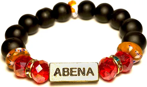 Miniatura 92 de Pulseras africanas tradicionales con nombre nacido en el día para mujeres de Ghana, materiales naturales, ajuste cómodo y holgado