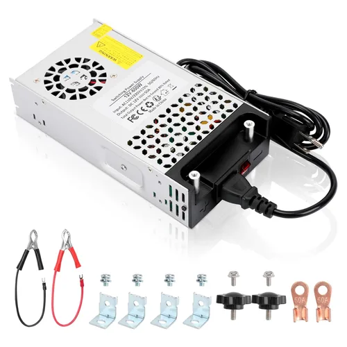 Miniatura 8 de Fuente de alimentación DC 12V 100A 1200W, adaptador convertidor transformador de 110V AC a 12V DC 100amp 1200W fuente de alimentación conmutada