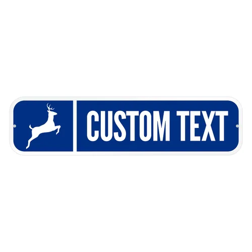 Miniatura 24 de SmartSign Letrero de calle azul personalizado, 4 x 18 pulgadas, aluminio, opción reflectante, personaliza tu propio letrero de calle, letrero