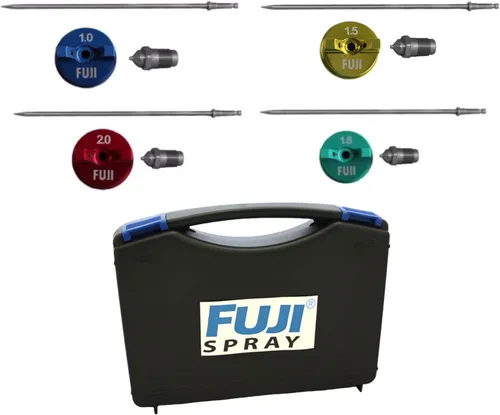 Fuji Air Cap Set 5100-2,4,5 y 6 para pistola rociadora serie T con estuche de transporte 5137 (5 artículos)