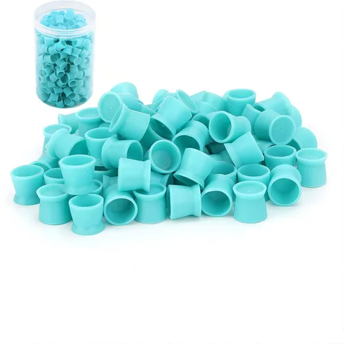 Paquete de 300 vasos desechables de silicona para tatuajes, suministros de grado profesional para cejas, delineadores de ojos, pigmentos de labios,