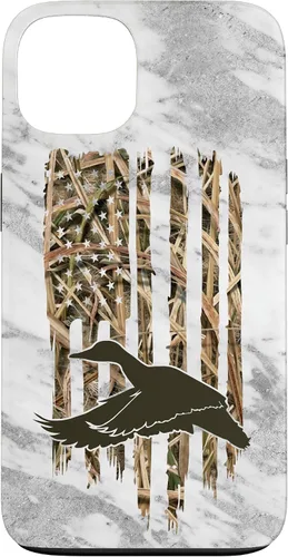 Miniatura 7 de Funda de caza de caza para iPhone 13 Pro Max con diseño de camuflaje gris y bandera de Estados Unidos