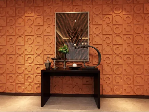Miniatura 9 de Kingsman - Paneles de pared 3D de 19.6 pulgadas x 19.6 pulgadas x 1 pulgadas (10 unidades), color blanquecino, material de fibra vegetal ECO