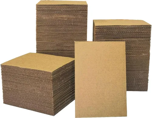 Almohadillas de cartón corrugado marrón kraft de alta calidad, 200 paquetes, 3.5 x 4.5 pulgadas, hojas planas de cartón a granel para camisetas,
