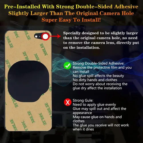 Miniatura 5 de Funda trasera de repuesto compatible con iPhone 8 de 4.7" + Herramientas profesionales (Gris espacial) Incluye herramientas profesionales, cinta