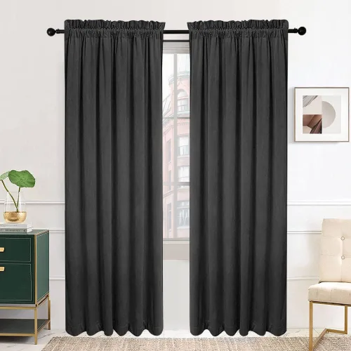 Miniatura 48 de SMILETIME - Cortinas de terciopelo blanco con bolsillo para barra, aisladas térmicamente, suaves, con filtro de luz y privacidad, para dormitorio