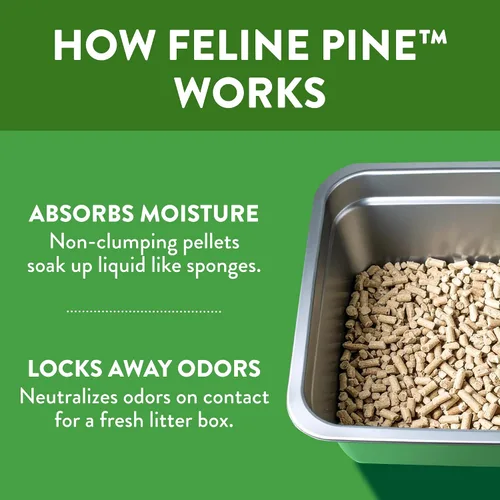 Miniatura 3 de Feline Pine Platinum - Arena para gatos no aglutinante, arena para gatos de pino felino, 17 libras