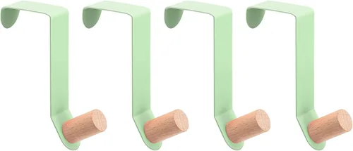 Miniatura 7 de uxcell Ganchos para colgar sobre la puerta, 4 unidades, ganchos individuales para colgar ropa, sombreros, toallas (azul)