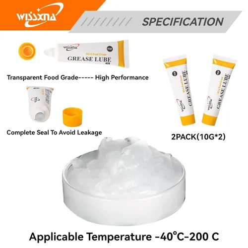 Miniatura 3 de Grasa de silicona, lubricante sanitario de grado alimenticio, lubricante para máquinas, previene que las válvulas y juntas tóricas se peguen, tubo