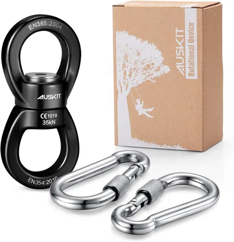 Miniatura 12 de Giradisco Negro Azul, Dispositivo Giratório de 30 kN, Accesorio de Colgar Más Seguro