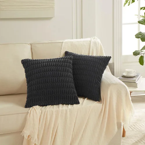 Miniatura 79 de Fancy Homi - Paquete de 2 fundas de almohada decorativas de color taupe de 22 x 22 pulgadas para sala de estar, sofá, cama, estilo rústico, bohemio