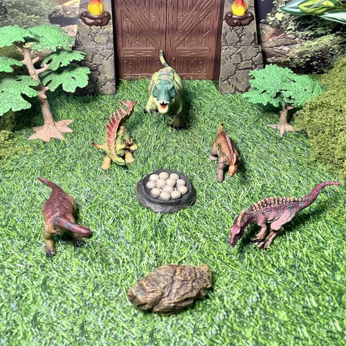 Miniatura 7 de Gran dinosaurio parque puerta dinosaurio nido de huevos juguetes de dinosaurio realistas para niños 3-5 5-7 figuras de dinosaurio del mundo jurásico
