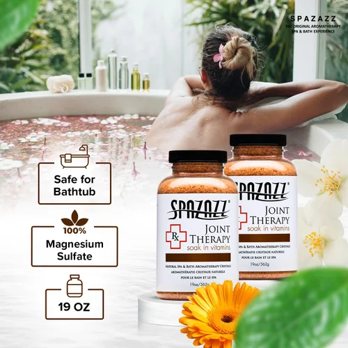 Miniatura 4 de Spazazz SPZ-602 RX Terapia Cristales Contenedor Minerales de Baño, 19-Onza, Terapia Articular, Inflamación