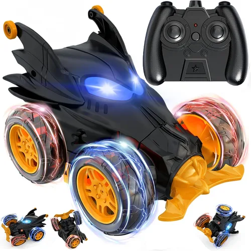 Coche de Control Remoto para Niños - Gira 360° y Salta 4WD Coches RC de Acrobacias para Niños, Coche RC de 2.4GHz con Luces LED, Regalo de Navidad