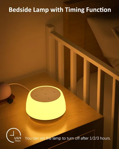 Miniatura 6 de Luz nocturna para niños, 3 modos y 9 colores cambiantes, lámpara de noche recargable sin interrupciones, lámpara de mesa táctil portátil