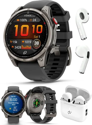 Miniatura 15 de PlayBetter Garmin Fenix 8 AMOLED Sapphire (43mm, Titanio DLC gris carbón) Reloj inteligente multideporte GPS con pantalla AMOLED de zafiro