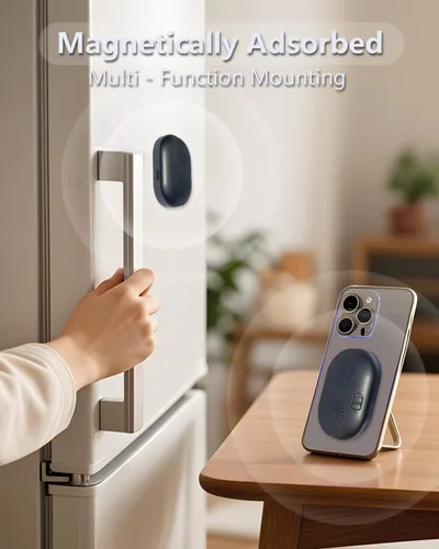 Miniatura 5 de Altavoz Bluetooth magnético portátil - Mini amplificador de sonido inalámbrico con micrófono, volumen mejorado y voces claras para llamadas manos