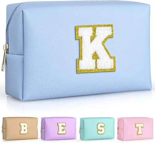 Miniatura 35 de TOPEAST - Bolso de maquillaje para mujer, G Blanco nacarado-rosa