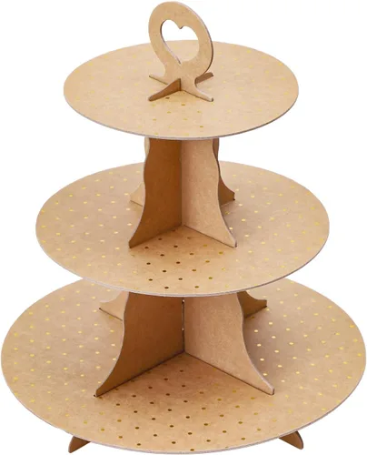 Miniatura 29 de Soleebee Soporte redondo de 3 niveles para cupcakes, torre de cartón para cupcakes, torre de soporte para pasteles de postre para decoración