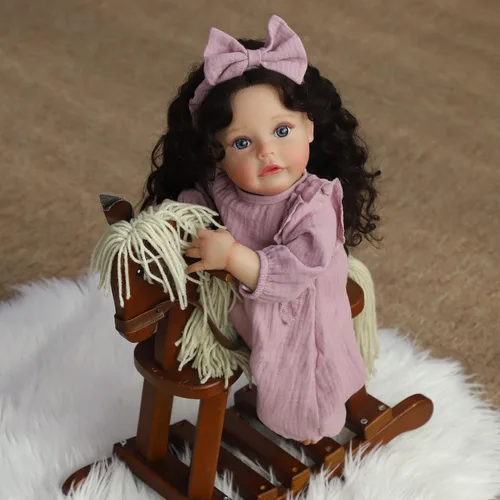 Miniatura 5 de SCOM Muñecas Reborn de bebé realistas, muñeca de bebé recién nacida de 18 pulgadas, muñeca de bebé de silicona linda de la vida real con cuerpo