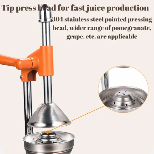 Miniatura 5 de Exprimidor manual de naranja, exprimidor de cítricos a mano con exprimidor de encimera para jugo de naranja fresco, fácil de limpiar