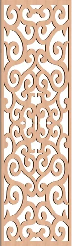 Miniatura 139 de Eveline - Paneles decorativos de pared de madera con calado, 13 3/8 pulgadas de ancho x 34 3/8 pulgadas de alto x 3/8 de alto, roble rojo rojo