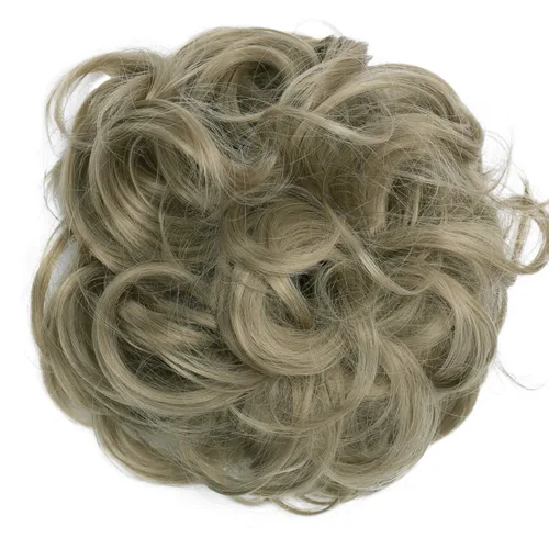 Miniatura 18 de CAISHA Postizo Grande Scrunchy Recogido Peinado Nupcial Rizado Moño Despeinado Marrón Chocolate Oscuro G2E
