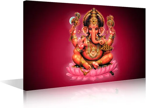 Miniatura 12 de TUMOVO Lord Ganesha - Decoración de pared Ganapati de Deidad india, cuadros impresos en lienzo, pósteres de pintura hinduismo cultural hindú
