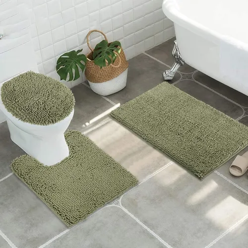 Miniatura 41 de ITSOFT Alfombra de Felpa para Baño 59x21 pulgadas, Tapetes de Baño Absorbentes Lavables a Máquina Antideslizantes, de Secado Rápido, Alfombras