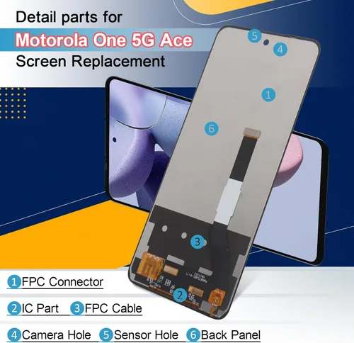 Miniatura 5 de Reemplazo de pantalla para Motorola Moto G 5G/Moto One 5G Ace XT2113 XT2113-3 XT2113-5 6.7 "Pantalla LCD táctil digitalizador Asamblea