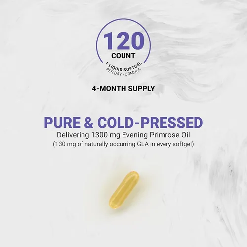 Miniatura 6 de Naturalis Aceite de onagra (1300 mg) Natural de Nueva Zelanda Sin OMG, sin soja y gluten, cero relleno 120 cápsulas blandas