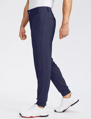 Miniatura 2 de Soothfeel Pantalones deportivos de golf para hombre con 5 bolsillos, ajustados, elásticos, para correr, viajes, trabajo, para hombre