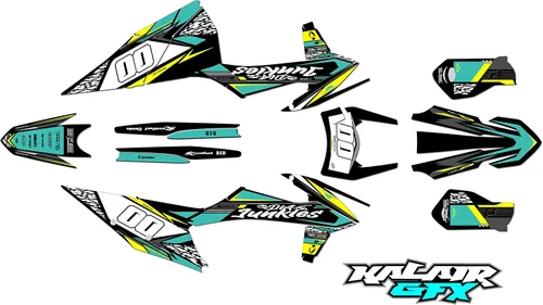 Miniatura 7 de Kit de gráficos para KTM Enduro 2-Stroke 150 EXC, 250 EXC y 300 EXC años 2020, 2021, 2022 y 2023 Rugged Series Magenta 16 Mil - Adhesivo de carreras