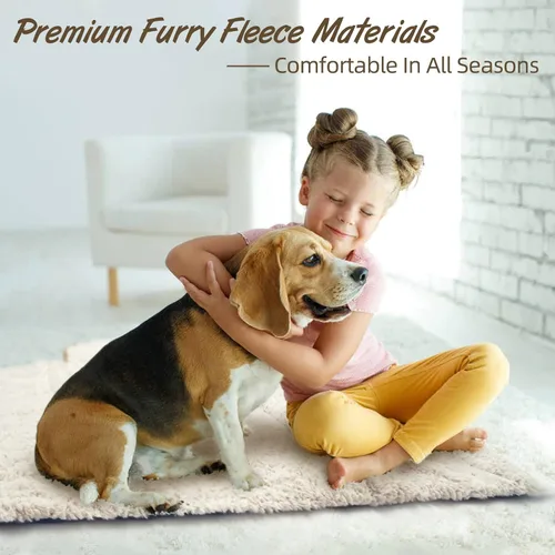 Miniatura 5 de BRKURLEG Tapete de cama grande para perro, almohadilla lavable para perros y gatos pequeños, medianos y grandes, colchón de felpa suave
