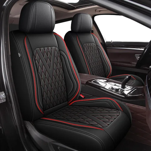 Miniatura 8 de IKABEVEM Juego de fundas de asiento delantero para VW/Volkswagen Jetta 2007-2026, cojín de asiento delantero de piel sintética, impermeable