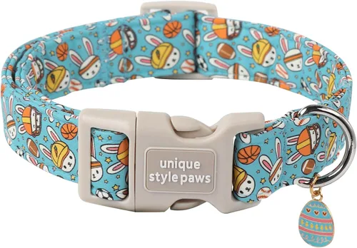 Miniatura 74 de Unique style paws - Collar para perro con hebilla de metal, naranja, duradero, lindo collar para perros pequeños, medianos y grandes