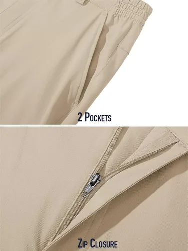 Miniatura 4 de MAGCOMSEN Pantalones de golf para hombre, elásticos, de secado rápido, ligeros, casuales, con 3 bolsillos