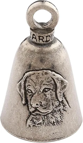 Campana Guardian Bell para Perro de Buena Suerte con Llavero y Bolsa de Regalo de Terciopelo Negro | Campana para Motocicleta | Metal Libre de Plomo
