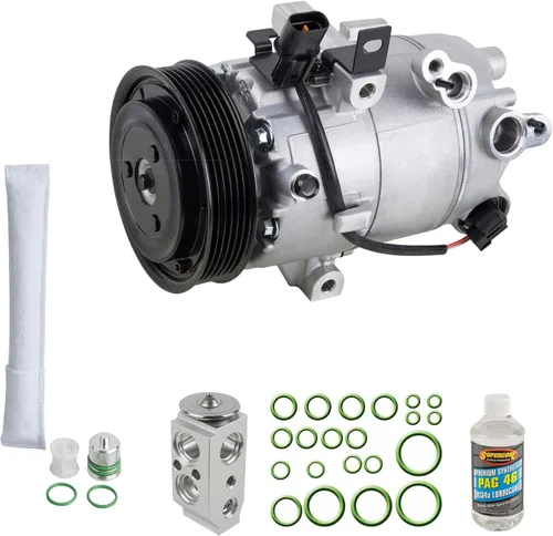 Kit de compresor de CA y A/C para Hyundai Elantra 2014 2015 2016 - Incluye secador, válvula de expansión, aceite y juntas tóricas - BuyAutoParts