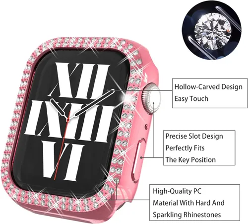 Miniatura 2 de FULLIFE Paquete de 6 para Apple Watch Ultra 3/2/1 Serie de estuches 11 10 9 8 7 6 5 4 3 2 1 SE3 49/45/44/42/41/40/38 mm Cubierta de cara con cara