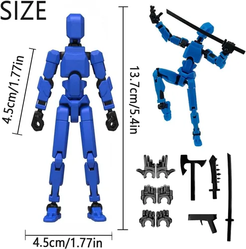 Miniatura 4 de DANONI Titan 13 Conjunto de Figuras de Acción, Figura de Acción de Robot Móvil Multi-Articulado Impreso en 3D, Decoraciones para Figuras de Acción
