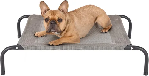 Miniatura 21 de FurHaven Cunas elevadas para mascotas – Hamaca de malla de nailon refrescante y transpirable para perros pequeños y gatos, fácil de montar, duradera