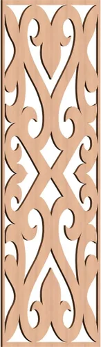 Miniatura 111 de Keene Paneles de pared decorativos de madera con calado, 9 3/8 pulgadas de ancho x 24 3/8 pulgadas de alto x 1/4 de alto, roble rojo rojo (Red Oak)