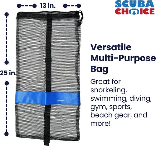 Miniatura 3 de Scuba Choice Mesh Drawstring Bag for Diving & Snorkeling – Lightweight, Quick-Dry Gear Sack for Mask, Fins and Snorkels