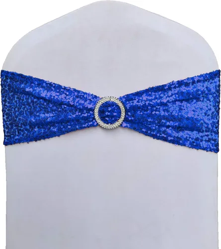 Fajas para sillas de lentejuelas de alta elasticidad con brillantes y suaves, material de lentejuelas brillantes, lazos para sillas de fiestas y
