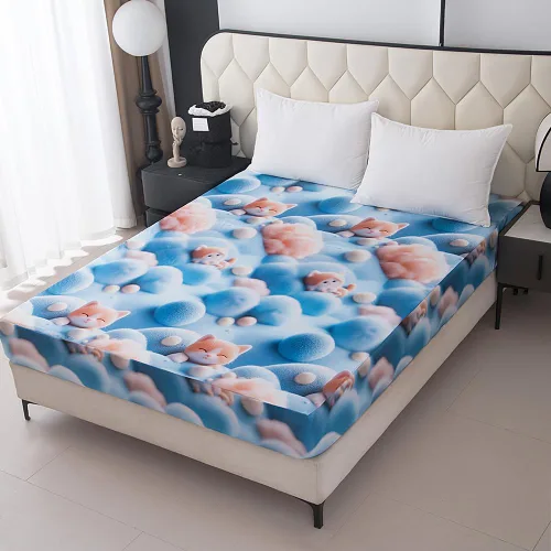 Miniatura 22 de Sábana bajera ajustable con bolsillo profundo para niños y niñas, cama individual, sábanas de tela gruesa con estampado de dinosaurios